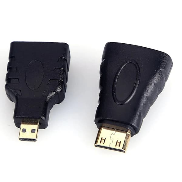 3 i 1 forgyldt HDMI + Mini + Micro HDMI-adapterkabel 1,5 m