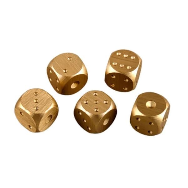 /QD/Whiskey Stones i Tärningsform - Guld - 5 st