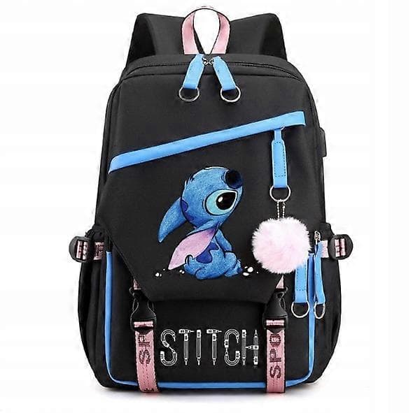 Skolerygsæk Stich Usb Designs A4 Stor