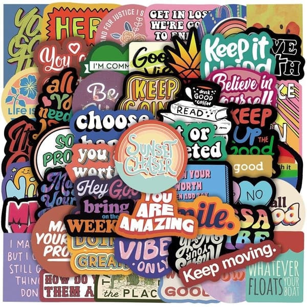 /QD/Stickers - Positiva Budskap - 50 st