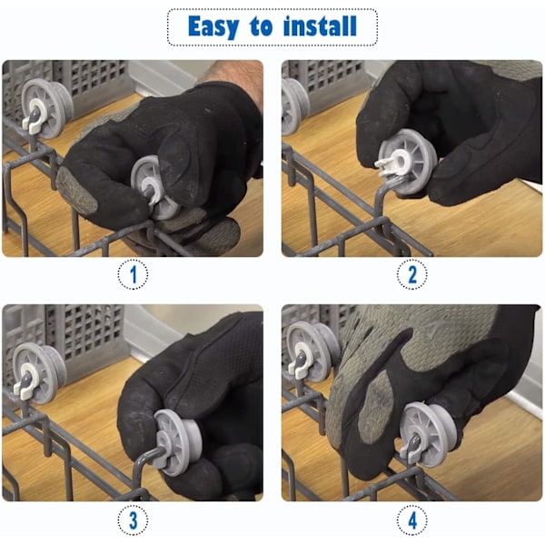 8 hjul för Siemens Bosch Beko Neff diskmaskin Universalhjul nedre korg_qud