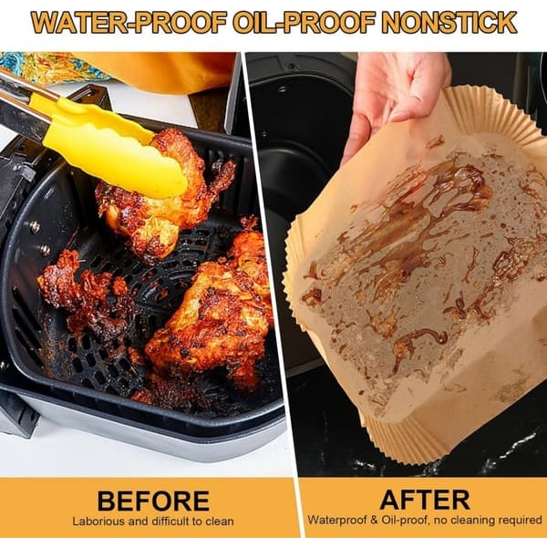 Bakplåtspapper 100 st Bakplåtspapper Airfryer, bakplåtspapper för varmluftsfritös_qq