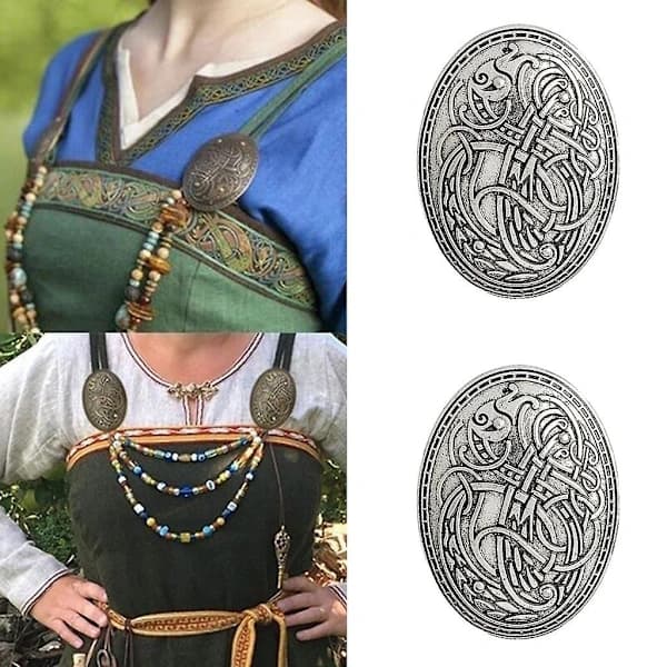 2-pack Vikingvarg-broscher för kläder, skjorta, jacka, accessoarer