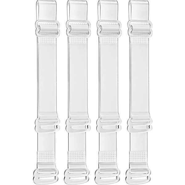 QU)Transparent osynlig bh-rem justerbar halkfri bh-rem 4 S