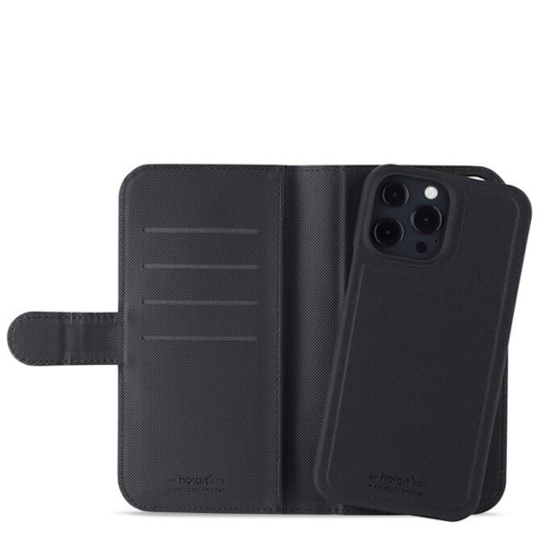 [QD] Holdit Plånboksfodral Magnet iPhone 13 Pro Max Svart