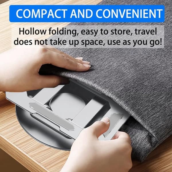 Foldbart Laptopstativ, Magnetisk Aluminium, til Kontor, Tablet & Laptop Universal