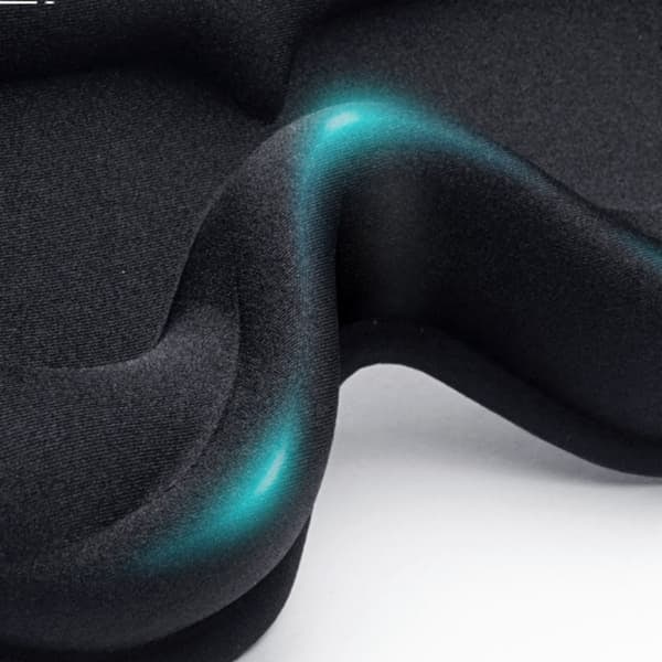 Mjuk 3D Sovmask Ögonmask för Flygresor Yoga Vila Svart_qq