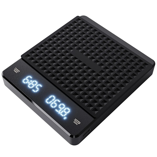 QU.Kaffevåg Digital Mat Uppladdningsbar Elektronisk Vägningstimer Abs Espresso Drip