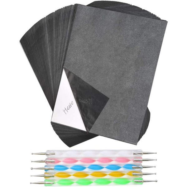 100 ark karbonpapper, A4 grafitpapper överföringspapper