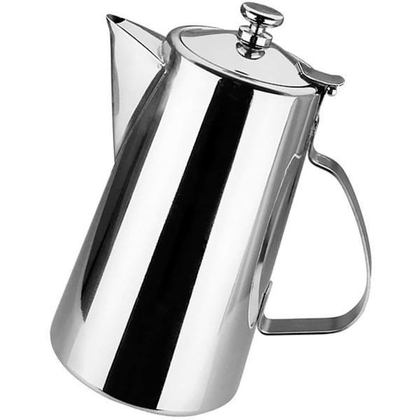 QD-Vandkaraffel i rustfrit stål med låg til Cafe Lait-drik