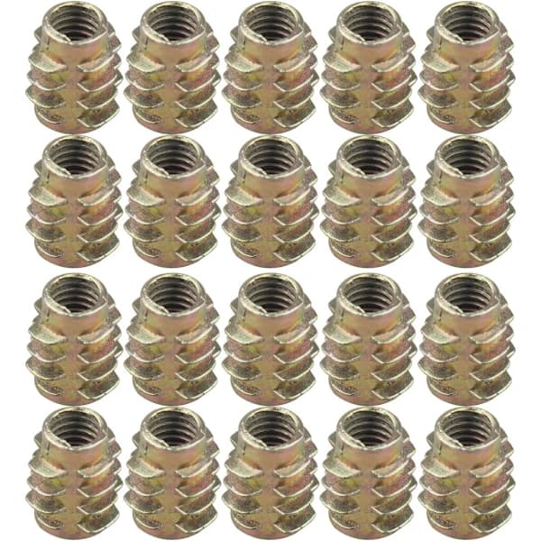 50-pack M6*13MM Inbyggda Mutter Trä Möbelgängade Skruvar
