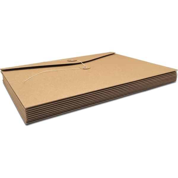 10 st A4 Mapp av kraftpapper med snöre, dokumentmapp, organiserare för horisontell A5-version