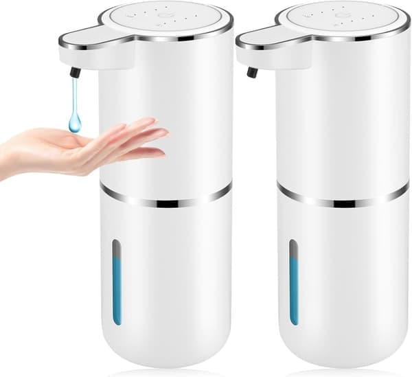 Automatisk sæbedispenser - Sæbedispenser - 380 ml sæbedispenser Berøringsfri sæbedispenser - USB-C genopladelig - 2 stk.