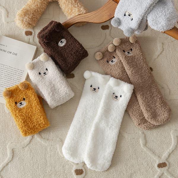 Sokker - Cocoon Teddy Bear - Bløde - One size - 6 par