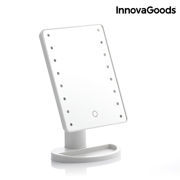Sminkspegel med LED-belysning Vit