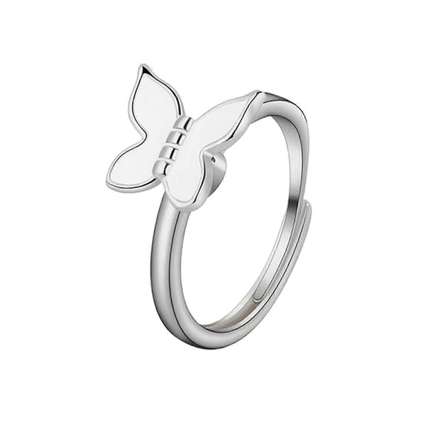 Angstring mod sommerfugl Angstring Roterende Justerbar Stress Relief Ring Valentinsdag Da ()