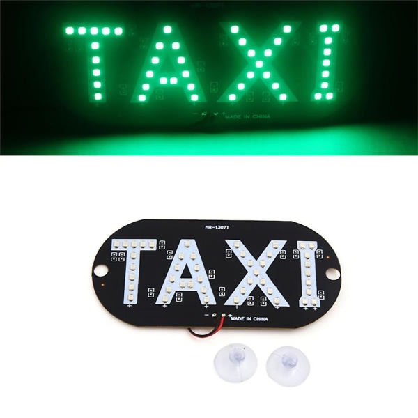 Taxi Cab Vindruta Vindruta Skylt Led Ljus Bil Hög Ljusstyrka Lampa Glödlampa Grön