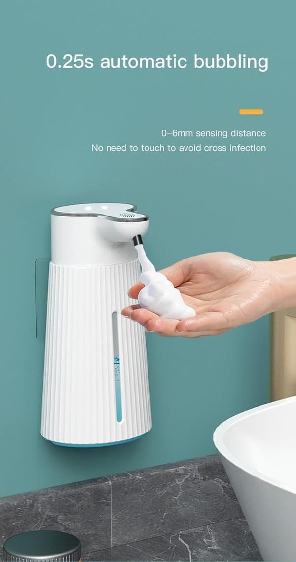 Automatisk Sæbedispenser, Sæbedispenser 400 ml Berøringsfri Sæbedispenser – USB-C Opladning