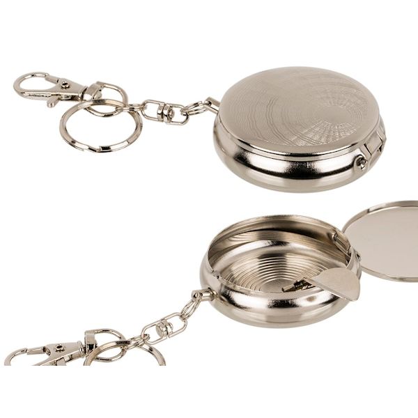 2-pack - Ashtray / Ashtray with Keychain Silver silver