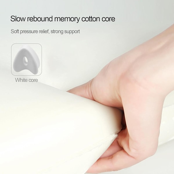 QU/Smooth Ryggmärgsinriktningskudde för Memory Foam-kudde och Knäkudde för Sidosovare Lindrar Höft- och Benvärk Bamboo fiber