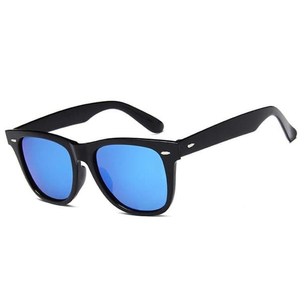 Svarta Wayfarer Solglasögon Blått Spegelglas_qq