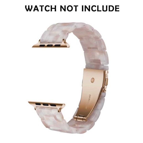 [QD] Kompatibel med Apple Watch armband 38-40mm/42-44mm Serie 5/4/3/2/1, Smalt hartsarmband i resin - 38-40mm - rosa blomma