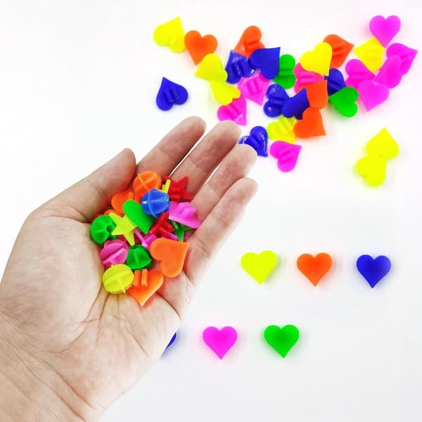 Barnesykkel Eikeperler, 210 Stykker, Fargerik Plastklips