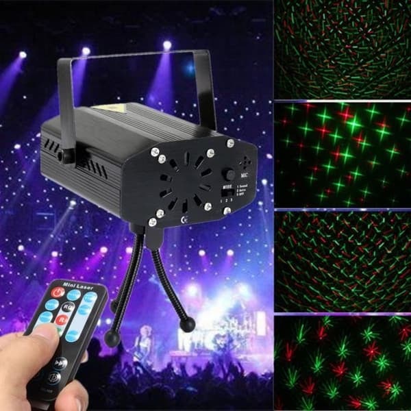 /QD/Laser Light Games Ego Laserlampe Projektor Julebelysning Fjernkontroll For DJ Disco Jul Rød og Grønn