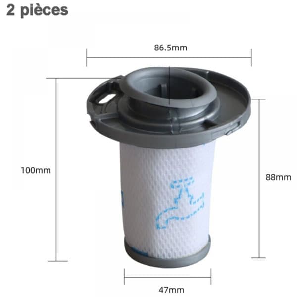 2-pakning vaskbare filtre for Rowenta X-Force Flex 8.60