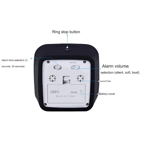 Visuell 60-minutters timer, klasseromsklokke, stille timer for barn og voksne