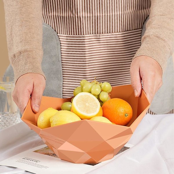 Geometrisk design fruktskål Fadeless husdjursfester bord godis skål för hushåll L Green