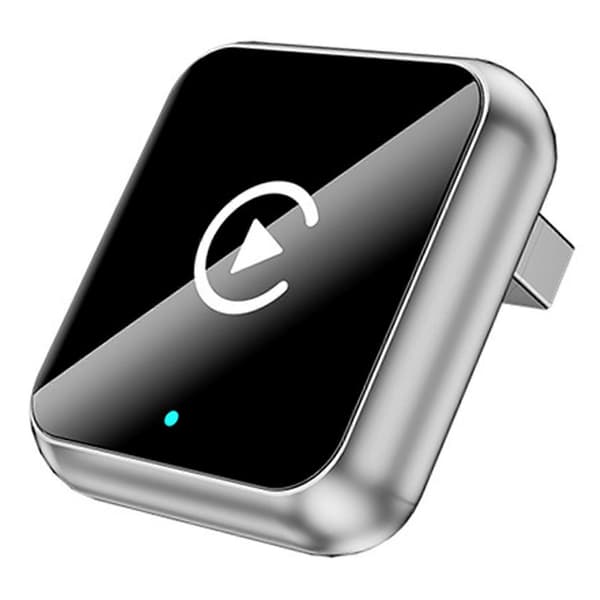 2025 Upgraded Wireless CarPlay Adapter for Android iPhone, Convert Wired to Wireless, Mini Car Connection USB Dongle AI Box Silver