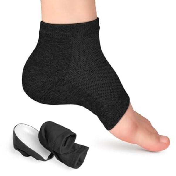 Silikoni Sisäinen Korkeus Lisäävä Pohjallinen Nostavat Sukat Ulkoilu Jalkasuoja Musta 2.5cm Black