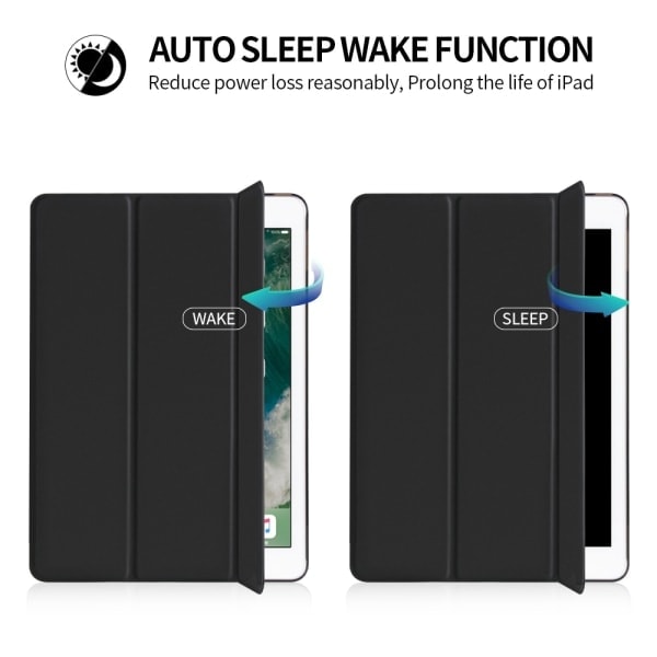 iPad-deksel for iPad Air 1/iPad Air 2/Ny iPad 9.7 \" Svart*QN