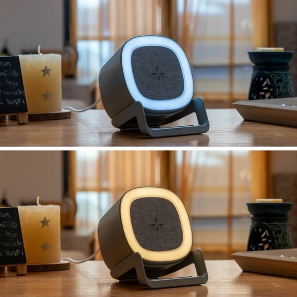 Wireless Charger with Speaker and LED Lights