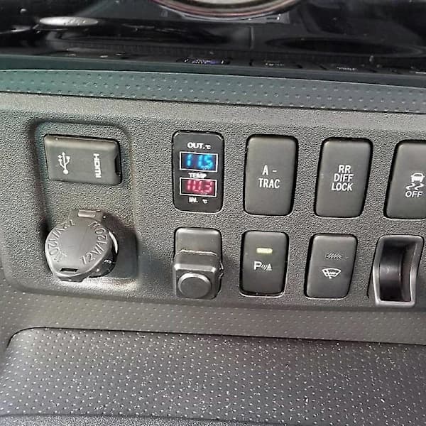 Dobbelt temperaturvisning inde i og uden for bilen Dobbelt temperatursensor til Prado Prius