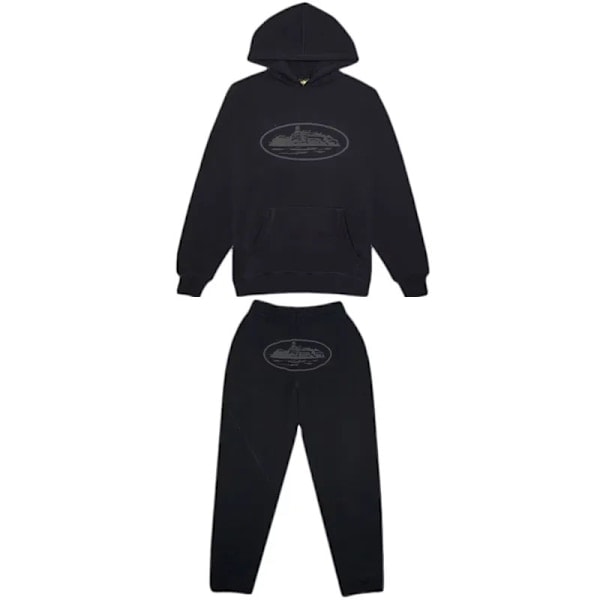 [QD] CORTEIZ Alcatraz Hoodie Svart Set C-WYTZ19-GRYA SET