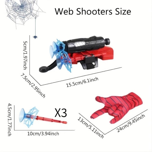 Spiderman Web Shooter til Børn - Skyder Sugkopper