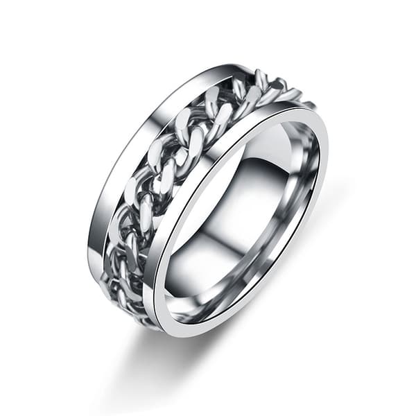 3 st 8mm Kedjespinnande Ringar för Män Kvinnor Fidget Band Ringar