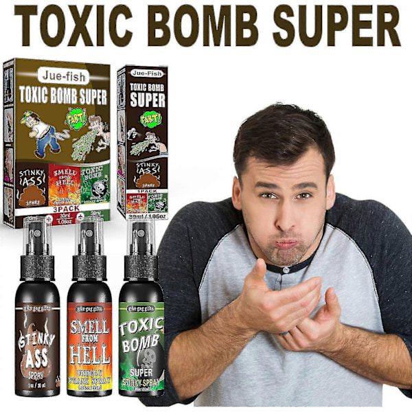Kraftig Fart Spray, Extra Stark Formula - 30ml, Illaluktande och Stinkande Fart Spray[qu)