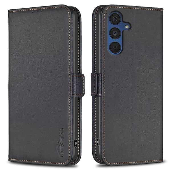 \"QD\"BINFEN Etui til Samsung Galaxy A55 5G Pung Etui - Sort