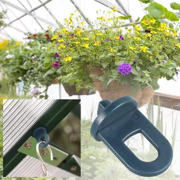 QU)Kasvihuonekoukku Muovikasvihuone Twist Clips 50kpl Kasvihuone