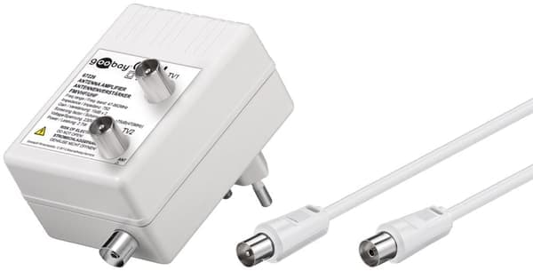 Antenneforsterker med 2 utganger, 15-30 dB