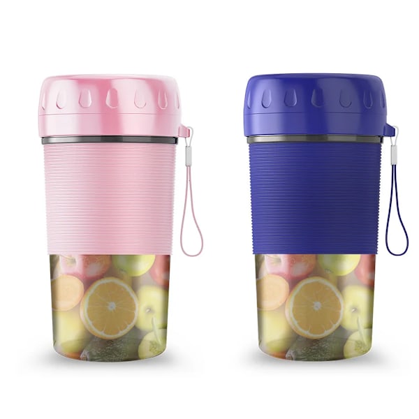 QU. Dobbeltklik for at starte Mini Blender Kop Letvægts Juicekop Bærbar Juicer USB-opladning 300 ml