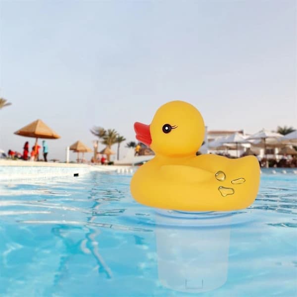 QD-Automatisk poolrenser til pool, klordispenser i form af en and, flydende til spa-pool