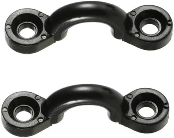 20 stk. Kayak Deck Loop Rigging Sæt, Nylon Fastgørelsesringe med skruer i rustfrit stål til kanoer, både og kajakker, elastiksnor under 10 mm, sort
