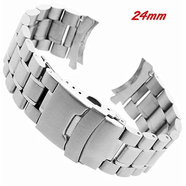Solid Rustfritt Stål Armbåndsur Band Spenne Erstatning 20-22mm 24mm