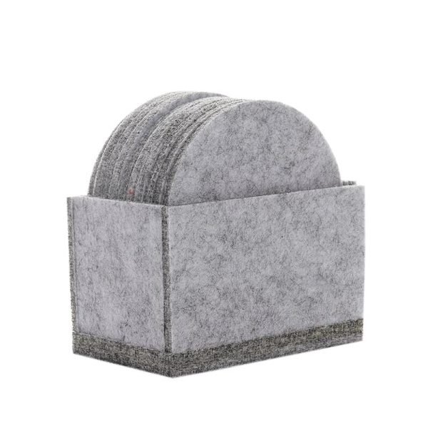 10x Coasters in Felt grå gray