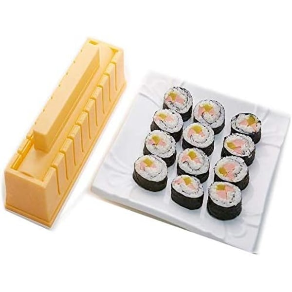 \"QD\" Sushi Maker, Sushi DIY-formset - Enkelt sushi-tillverkningsset, Premium Edition (rund form)