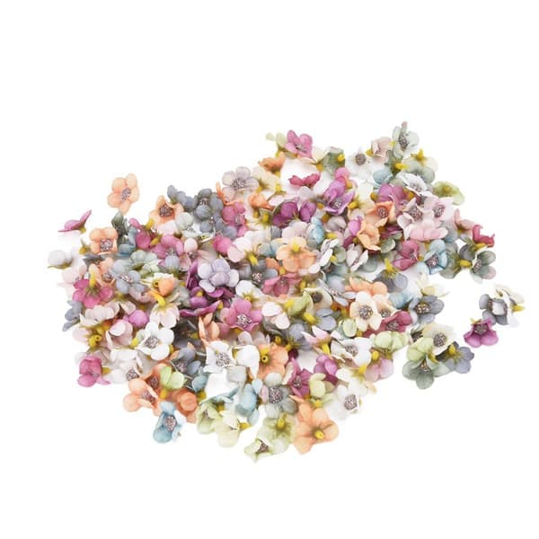 200 stk Bryllupsduk lite blomsterhode 2,5 cm / 1,0 tommer DIY-simulering blomsterhode for bursdag Bryllupsdåp